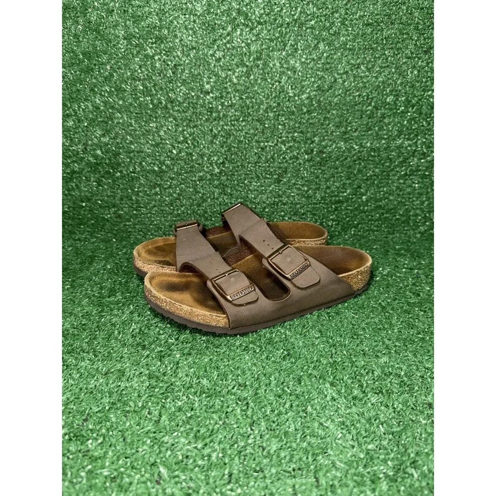 Birkenstock Sandals EU 32 Youth 1 US Arizona Brown Leather Buckle Casual Slides